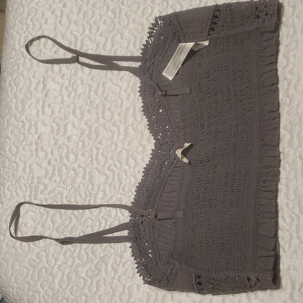 NEW  FREE PEOPLE  TALLULAH SMOCKED BACK  LACE BRALETTE - Picture 4 of 9